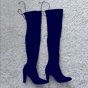Stuart Weitzman thigh-high heeled black boots